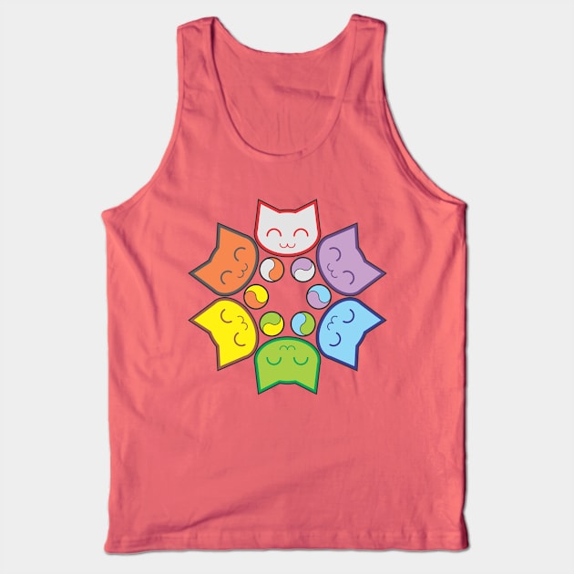 Color Wheel Cats Tank Top by CharmingChomp